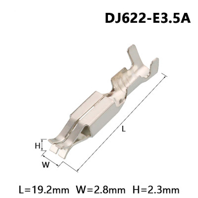 Набір клем 3.5мм, гніздо 3.5мм DJ622-E3.5 плоске, 10шт, (для роз'єму ISO) type 2