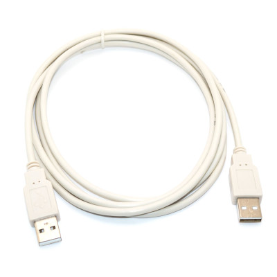 Шнур USB, штекер АM - штекер АM, кабель сірий, v.2.0, довжина - 1.8м