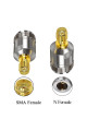 Перехідник SMA standard (female) - N type (female), корпус metal, тип 1