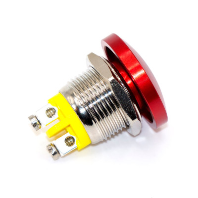 Кнопка Anti-Vandal high Button GQ16D "гриб", 16мм, без фіксації, 2pin, OFF-(ON), гвинт