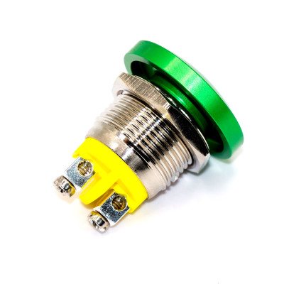 Кнопка Anti-Vandal high Button GQ16D "гриб", 16мм, без фіксації, 2pin, OFF-(ON), гвинт