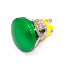 Кнопка Anti-Vandal high Button GQ16D "гриб", 16мм, без фіксації, 2pin, OFF-(ON), гвинт