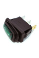 Переключатель узкий 10мм, KCD3-101NW, IP45, подсветка 12V, 3pin, Green