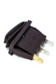 Переключатель узкий 10мм, KCD3-101NW, IP45, подсветка 12V, 3pin, Green