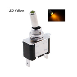 Тумблер авто ASW-07D, подсветка LED 12V, 20A, 3pin, yellow