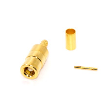 Роз'єм SMS, роз'єм SMS Connector Jack (SMS-04LV1), обтискний на RG-174, Gold