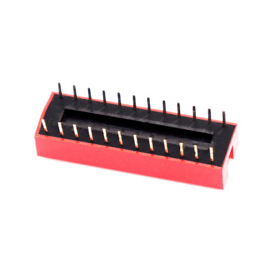 DIP перемикач (dip switch) DS-12 в плату, 24pin, ON-OFF, red