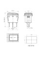 Перемикач міні KCD1-2-101NW, IP65, 6A, 3pin, підсвічування 220V, ON-OFF