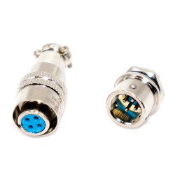 Разъем XS9 (9мм) быстросъемный, IP54, комплект, metal, 4pin