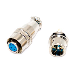 Роз'єм XS9 (9мм) авіаційний, IP54, комплект, metal, 5pin