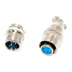 Роз'єм XS12 (12мм) авіаційний, IP54, комплект, metal, 3pin