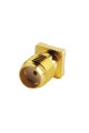 Гніздо SMA (female) standard, монтажне на плату SMD, вертикальне, gold