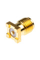 Гніздо SMA (female) standard, монтажне на плату SMD, вертикальне, gold