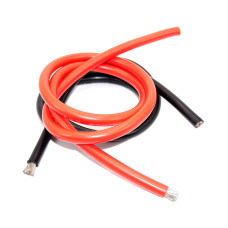 Кабель живлення монтажний силіконовий 8AWG, 1Cх8.3мм2, гнучкий, (1м)