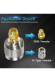 Перехідник SMA - N type, N-type (male) - SMA standard (male), корпус metal