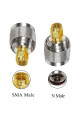Перехідник SMA - N type, N-type (male) - SMA standard (male), корпус metal