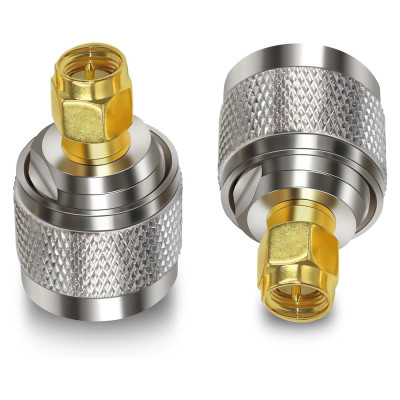 Перехідник SMA - N type, N-type (male) - SMA standard (male), корпус metal