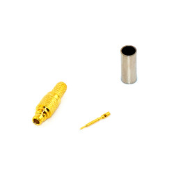 Разъем MMCX, разъем MMCX (male) обжимной на кабель RG-174, gold
