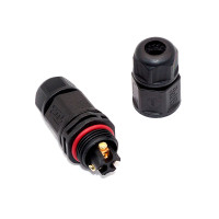 Соединитель LLT-L20-3pin герметичный, 20мм, кабель под винт, IP68