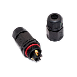 Соединитель LLT-L20-3pin герметичный, 20мм, кабель под винт, IP68