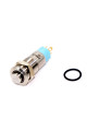Кнопка без фіксації GQ10H-10EM anti-vandal випукла, 10мм, 4pin, Led 220V Red, IP67
