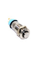 Кнопка без фіксації GQ10H-10EM anti-vandal випукла, 10мм, 4pin, Led 220V Red, IP67