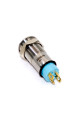 Кнопка без фіксації GQ10H-10EM anti-vandal випукла, 10мм, 4pin, Led 220V Red, IP67