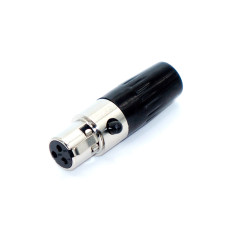 Роз'єм аудіо XLR, гніздо mini XLR 3pin, корпус metal, на кабель