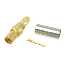 Роз'єм MMCX, роз'єм MMCX (female) обтискний на кабель RG-174, gold