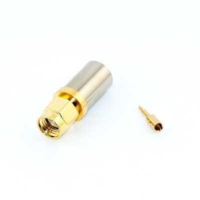 Штекер SMA (male) standard, обтискний на кабель 5D-FB / H155 / LMR300, gold