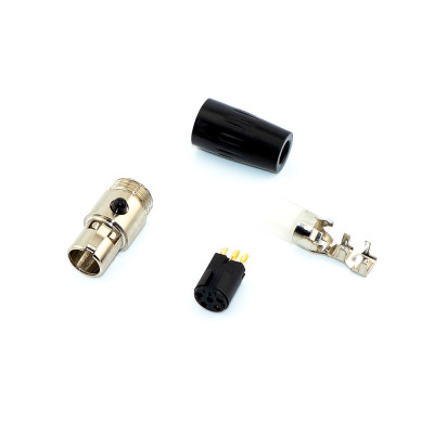 Гніздо mini XLR 5pin, корпус metal, на кабель
