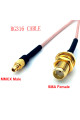 Пігтейл антенний MMCX (MMCX - гніздо SMA (female) standard) pigtail, з кабелем, 8см