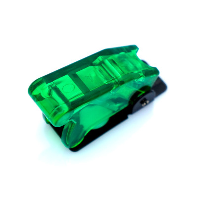 Кришка SAC-01 до тумблера 12мм, корпус прозорий green