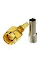 Штекер SMA (male) standard, обжимной (кабель RG-58) пайка, gold, тип 2