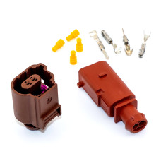 Разъём авто герметичный на 2 контакта, VAG, 1x2pin-1.5, комплект, brown