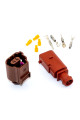 Разъём авто герметичный на 2 контакта, VAG, 1x2pin-1.5, комплект, brown