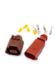 Разъём авто герметичный на 2 контакта, VAG, 1x2pin-1.5, комплект, brown