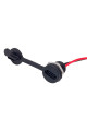 Разъём USB type C, гнездо type-C 2pin, монтажное Ø11мм, гайка, кабель 24AWG