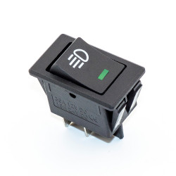 Переключатель авто ASW-17D широкий, Led 12В, 35А, 4pin, Green