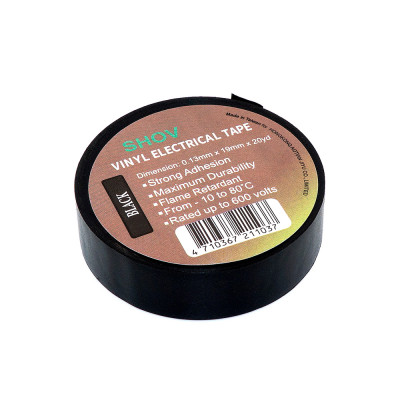 Ізоляційна стрічка електротехнічна VINYL ELECTRICAL TAPE, 19мм, 18м, Black