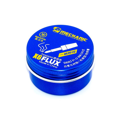 Флюс Flux X6, MECHANIC, прозрачный, банка metal blue, 20g