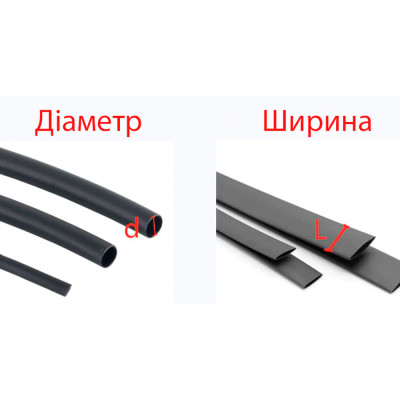 Термоусаджувальна трубка 12.0мм (6.0мм) (2:1), W-1-PT, WOER, 1м