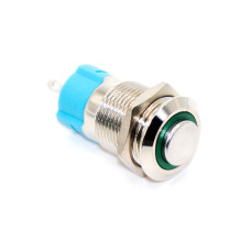 Кнопка з фіксацією BTA12H-10EL anti-vandal, 12мм, LED 12V, IP67, 5А, 4pin
