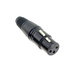 Роз'єм аудіо XLR, гніздо CANON, 3pin, тип 5, корпус metal чорний