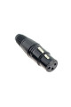 Гніздо XLR, 3pin, тип 5, корпус metal чорний