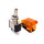 Тумблер вертолетный с крышкой SAC-01+ASW-07D, LED 12V, 20A, yellow