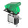 Тумблер вертолетный с крышкой SAC-01+ASW-07D, LED 12V, 20A, green
