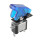 Тумблер вертолетный с крышкой SAC-01+ASW-07D, LED 12V, 20A, blue