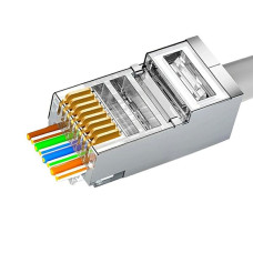 Штекер комп'ютерний RJ45, в екрані CAT-6, (8р8с)
