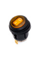 Переключатель авто, KCD1-8-101NW круглый 20мм, IP65, 12В, 20А, 3 контакты, Yellow